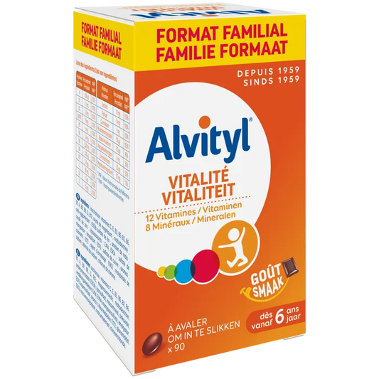 Alvityl VITALITÉ - Vitamines Goût Chocolat, 90 Gélules