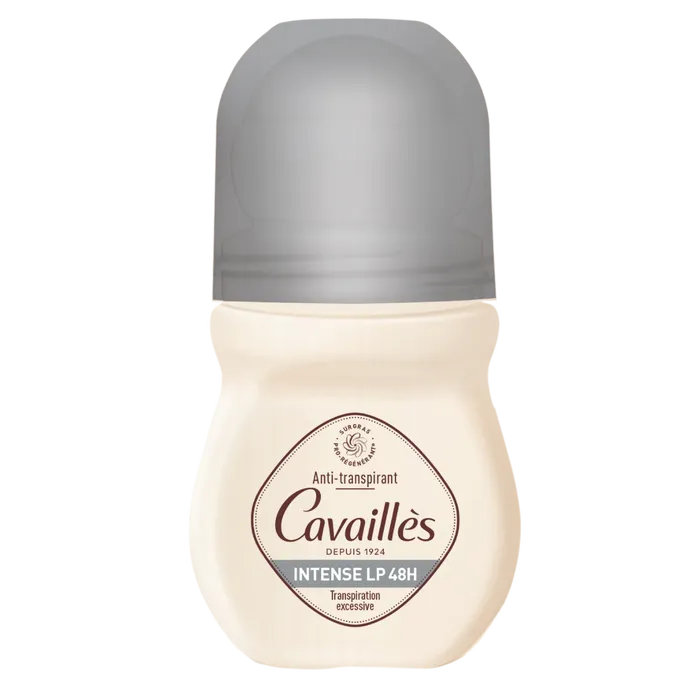Cavaillès INTENSE LP - Déodorant Anti-Transpirant Transpiration Excessive 48H Roll-On - Tous Types de Peaux, 50ml