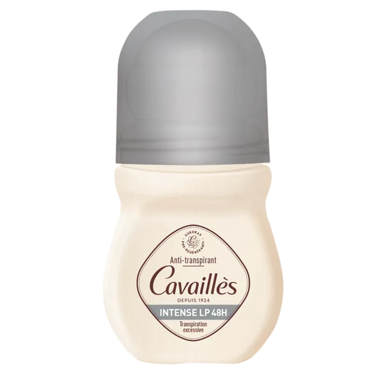 Cavaillès INTENSE LP - Déodorant Anti-Transpirant Transpiration Excessive 48H Roll-On - Tous Types de Peaux, 50ml