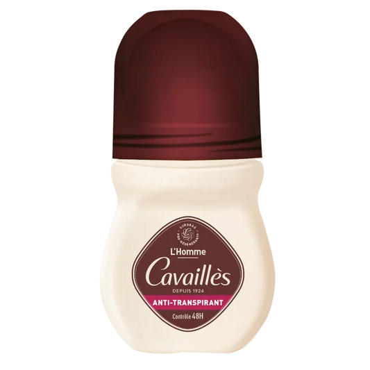 Cavaillès L'HOMME - Déodorant Anti-Transpirant 48H Roll-On - Tous Types de Peaux, 50ml