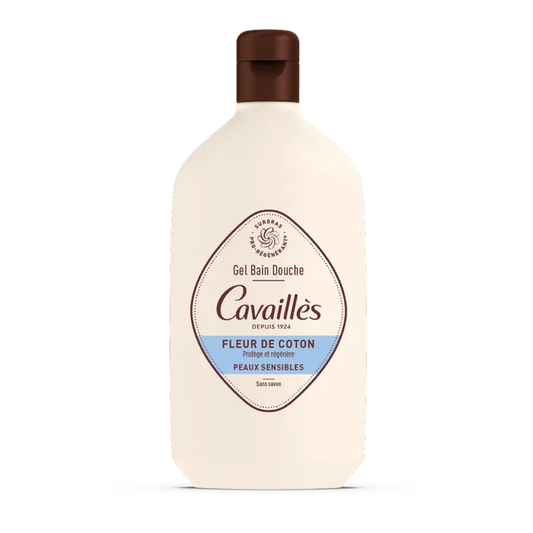 Cavaillès QUOTIDIEN - Gel Bain Douche Surgras Actif Fleur De Coton - Peaux Sensibles, 400ml