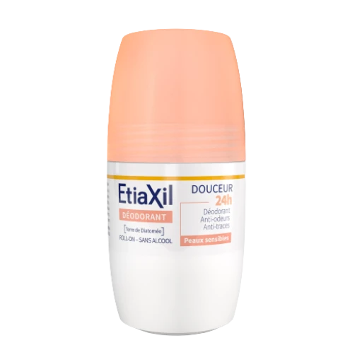 Etiaxil Déodorant Douceur 24H Anti-Odeurs et Anti-Traces - Peaux Sensibles, 50ml