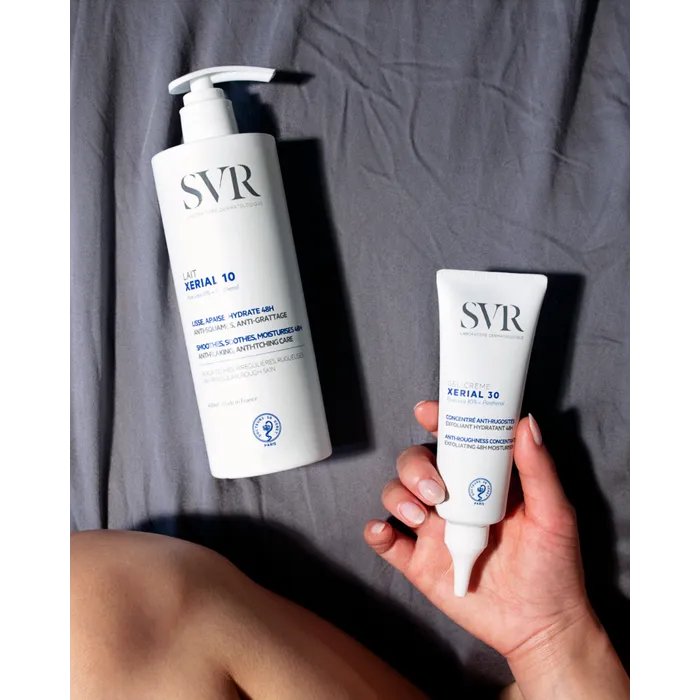 SVR XERIAL 10 - Lait Apaisant Hydratant 48h - Corps - Peaux Sèches et Rugeuses, 400ml