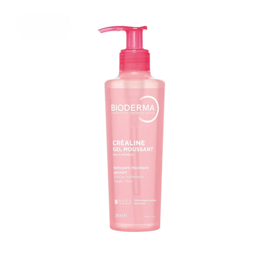 Bioderma CREALINE - Gel Moussant Nettoyant et Apaisant Micellaire - Peaux Sensibles, 200ml