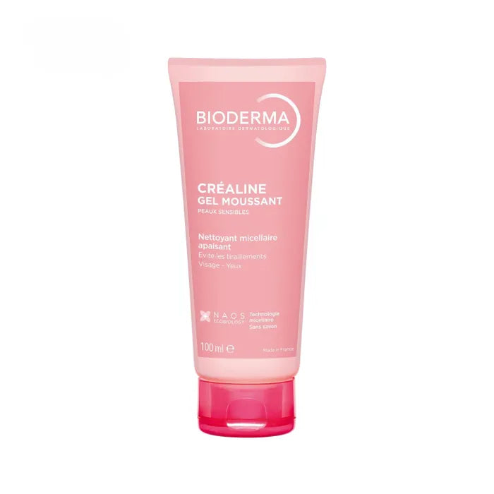 Bioderma CREALINE - Gel Moussant Nettoyant et Apaisant Micellaire - Peaux Sensibles, 100ml