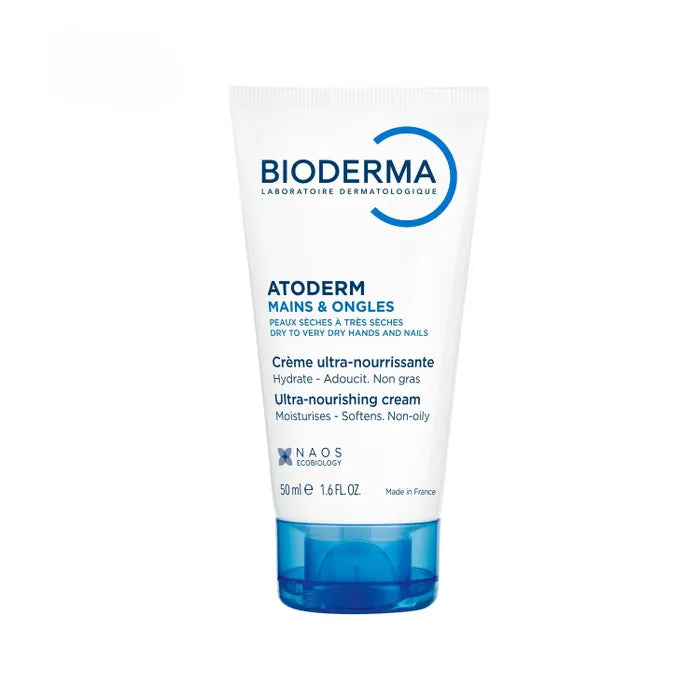 Bioderma ATODERM - Mains & Ongles - Crème Ultra-Nourrissante - Mains Sèches à Très Sèches, 50ml