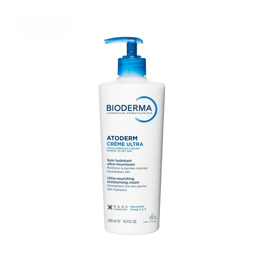 Bioderma ATODERM - Crème Ultra-Nourrissante et Hydratante - Visage et Corps - Peaux Sensibles Normales à Sèches, 500ml
