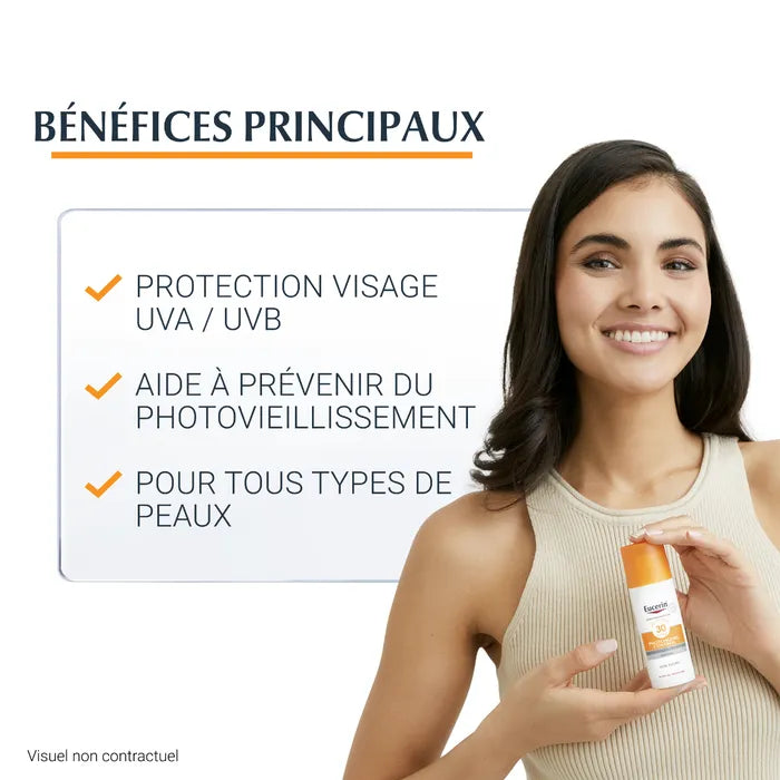 EUCERIN SUN PROTECTION - Photoaging Control Fluide Solaire Anti-Age SPF50 - Visage - Tous Types de Peaux, 50ml