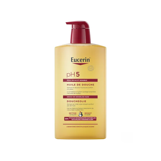 EUCERIN PH5 - Huile de Douche - Corps - Peaux Sèches et Sensibles, 1L