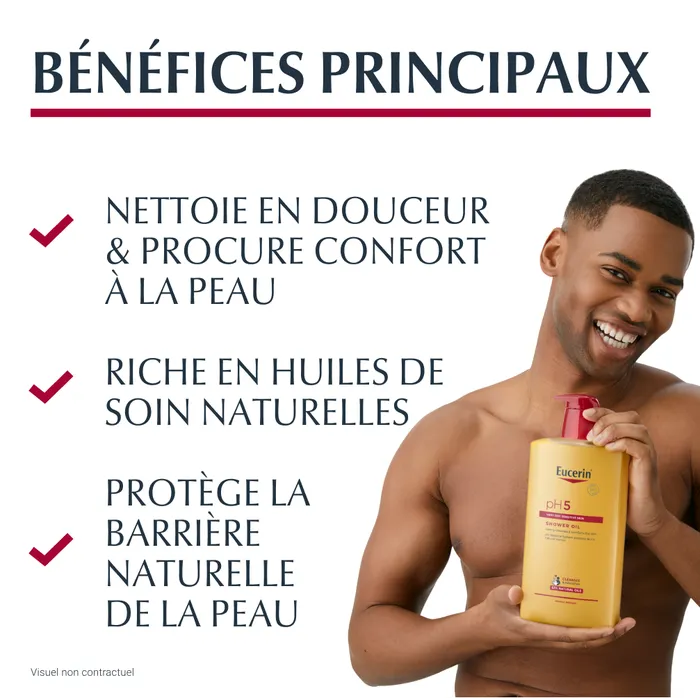EUCERIN PH5 - Huile de Douche - Corps - Peaux Sèches et Sensibles, 1L