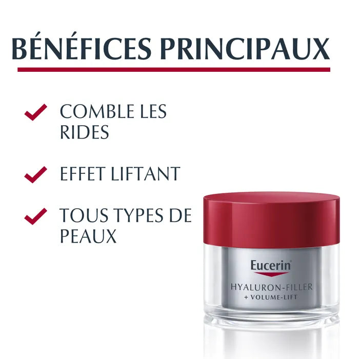 EUCERIN HYALURON-FILLER + VOLUME-LIFT - Soin de Nuit, 50ml