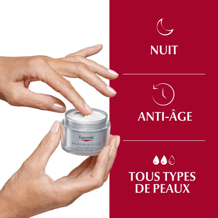 EUCERIN HYALURON-FILLER + VOLUME-LIFT - Soin de Nuit, 50ml
