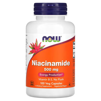 NOW Foods, Nicotinamide, 500 mg, 100 capsules végétariennes