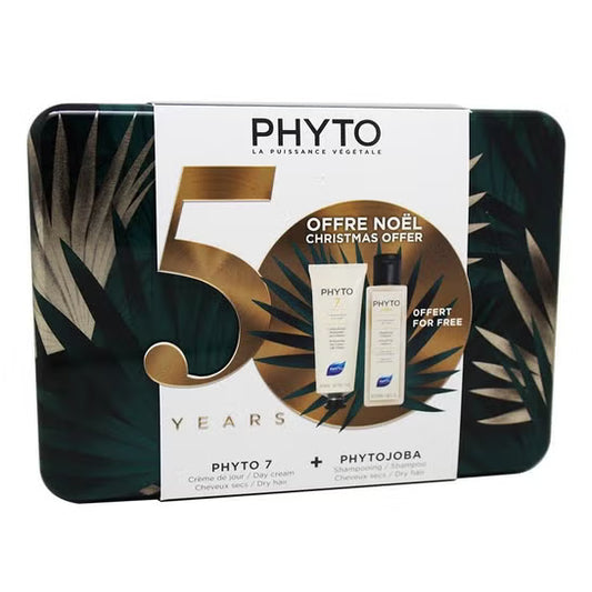 Phyto Coffret de Noël 7 PHYTO 7 Crème de jour / Day cream Cheveux secs / Dry hair + PHYTOJOBA Shampooing / Shampoo Cheveux secs / Dry hair