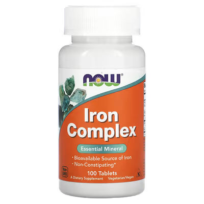 NOW Foods, Complexe de fer, 100 comprimés