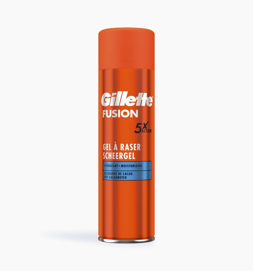 Gillette Gel à Raser Homme – Fusion 5 HYDRATANT AU BEURRE DE CACAO - 200 ml