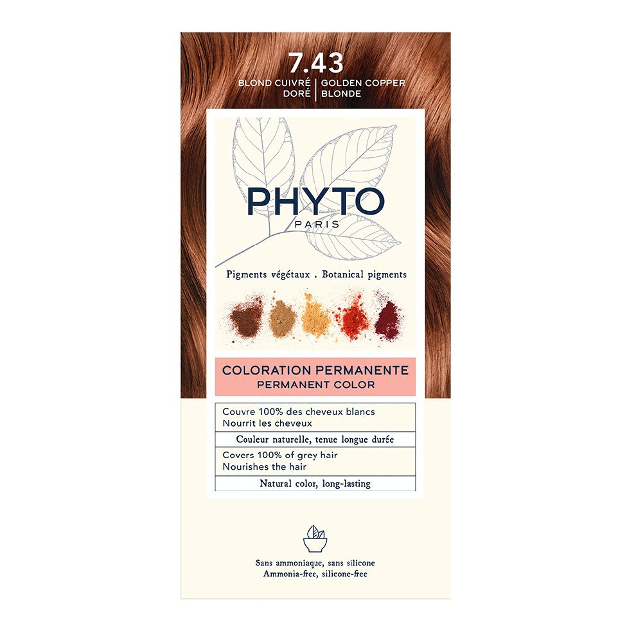 Phytoc olor Kit 7.43 - Golden Copper Blonde Phytocolor Kit 7.43 - Golden Copper Blonde