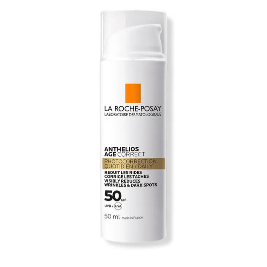 La Roche-Posay ANTHELIOS AGE CORRECT - SPF50 Soin Solaire Quotidien Photocorrection Anti-rides Anti-tâches, 50ml