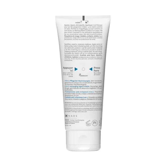 Bioderma ATODERM INTENSIVE EYE - Soin Anti-irritations 3-en-1 Paupières Contour des Yeux - Paupières Sensibles Très Sèches, 100ml