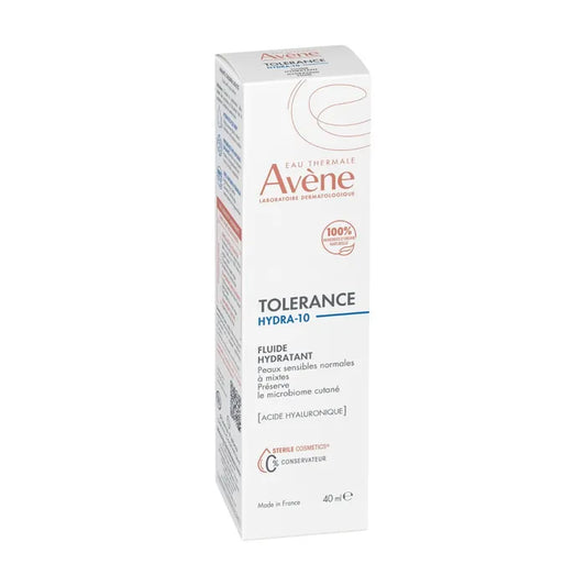 Avène TOLERANCE HYDRA-10 - Fluide Hydratant - Visage - Peaux Sensibles Normales à Mixtes, 40ml