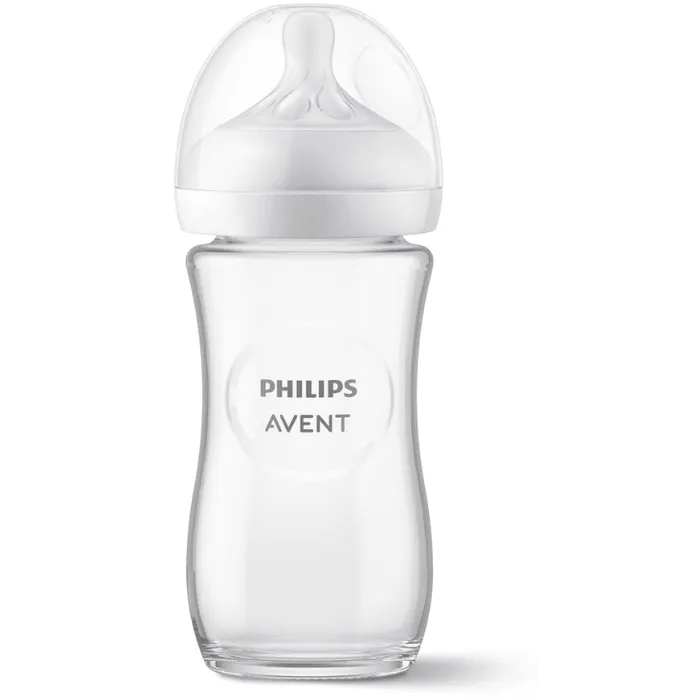 Avent NATURAL RESPONSE - Biberon en Verre - 1 mois et plus, 240ml