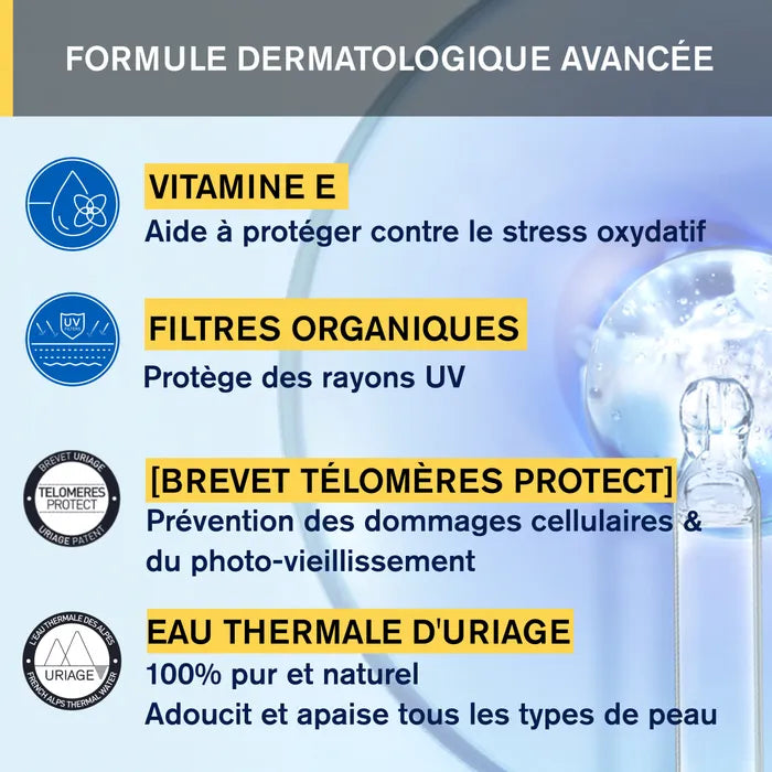 Uriage BARIÉSUN - Crème Solaire Hydratante SPF50+ - Visage - Peaux Sensibles, 50ml