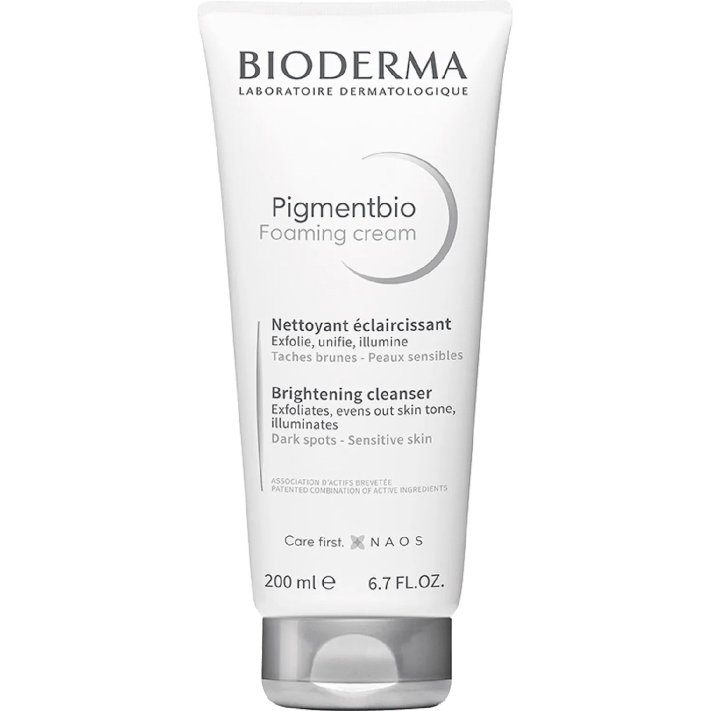 Bioderma PIGMENTBIO FOAMING CREAM - Nettoyant Eclaircissant Anti-Taches Brunes - Visage et Corps - Peaux Sensibles, 200ml