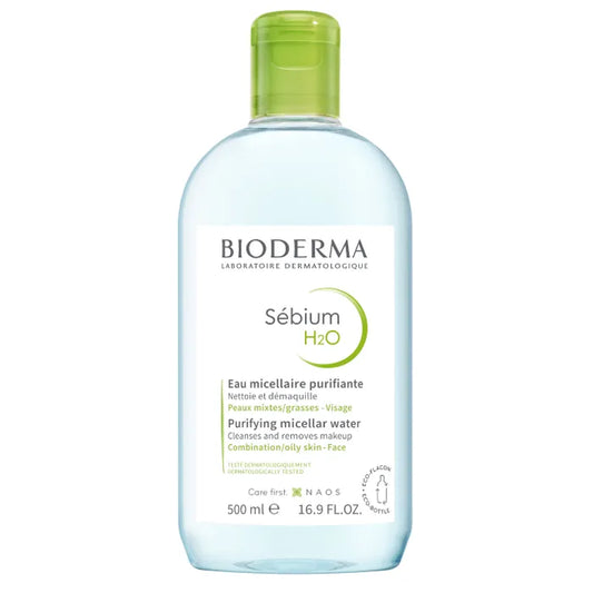 Bioderma SEBIUM H2O - Eau Micellaire Nettoyante et Purifiante - Visage - Peaux Mixtes à Grasses, 500ml