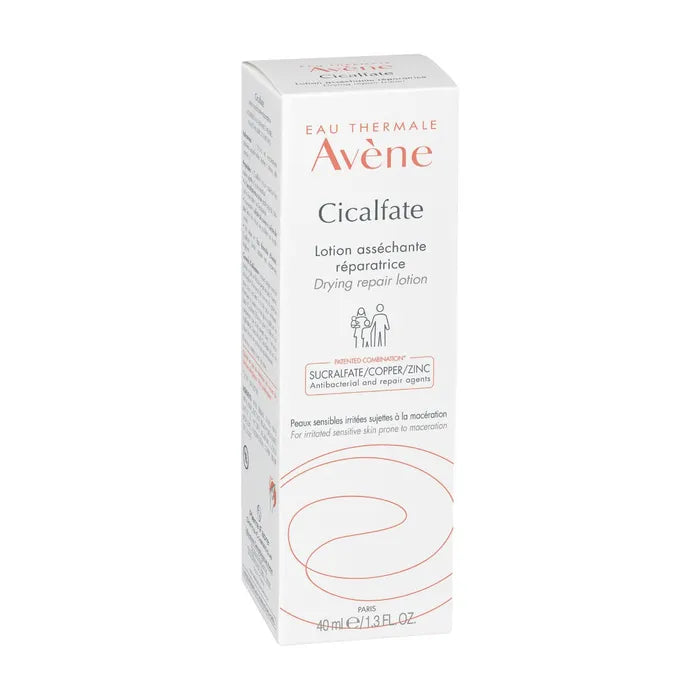 Avène CICALFATE - Lotion Asséchante Réparatrice Antibactérienne - Corps - Peaux Sensibles Irritées, 40ml