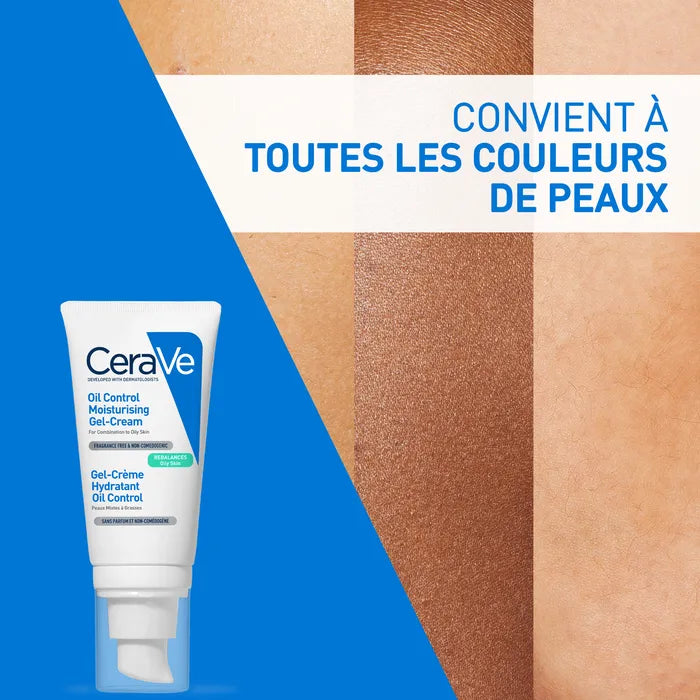 CeraVe Gel-Crème Hydratant Oil Control - Peaux Mixtes à Grasses, 52ml