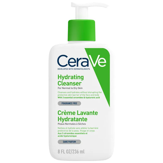 CeraVe Crème Lavante Hydratante Visage et Corps Pour les Peaux Normales à Très Sèches, 236ml