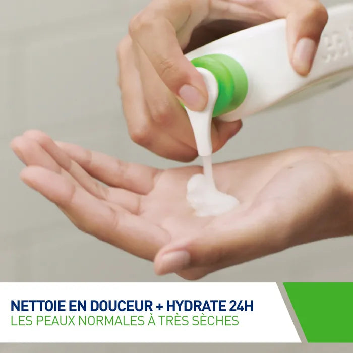 CeraVe Crème Lavante Hydratante Visage et Corps Pour les Peaux Normales à Très Sèches, 236ml