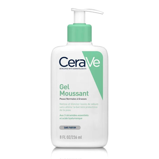 CeraVe Gel Moussant Visage Pour les Peaux Normales à Grasses, 236ml