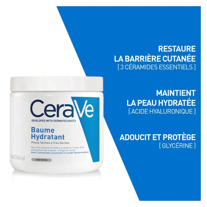 CeraVe Baume Hydratant - Visage et Corps Pour les Peaux Sèches à Très Sèches, 454ml