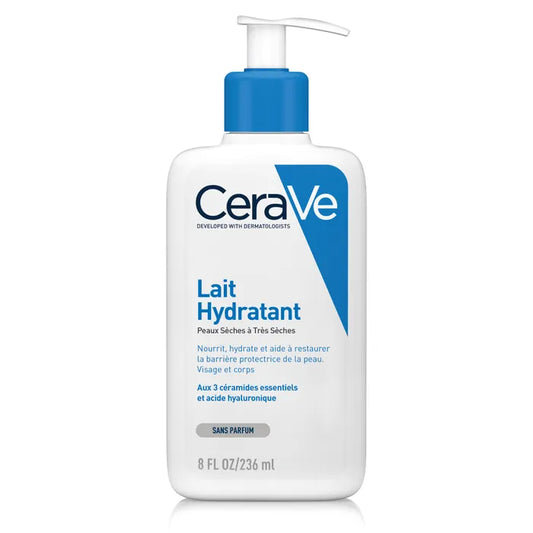 CeraVe Lait Hydratant Visage et Corps Pour les Peaux Sèches à Très Sèches, 236ml