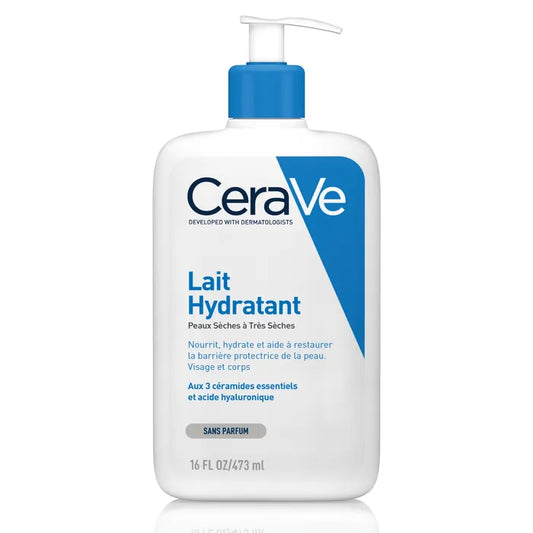 CeraVe Lait Hydratant Visage et Corps Pour les Peaux Sèches à Très Sèches, 473ml