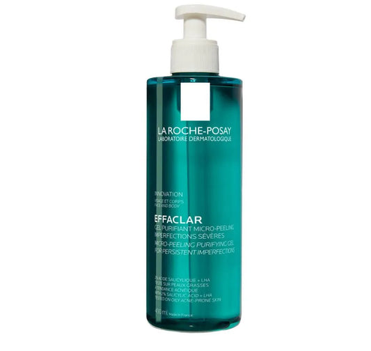 La Roche-Posay EFFACLAR - Gel Purifiant MicroPeeling Imperfections Sévères - Visage, buste, épaule & dos, 400ml