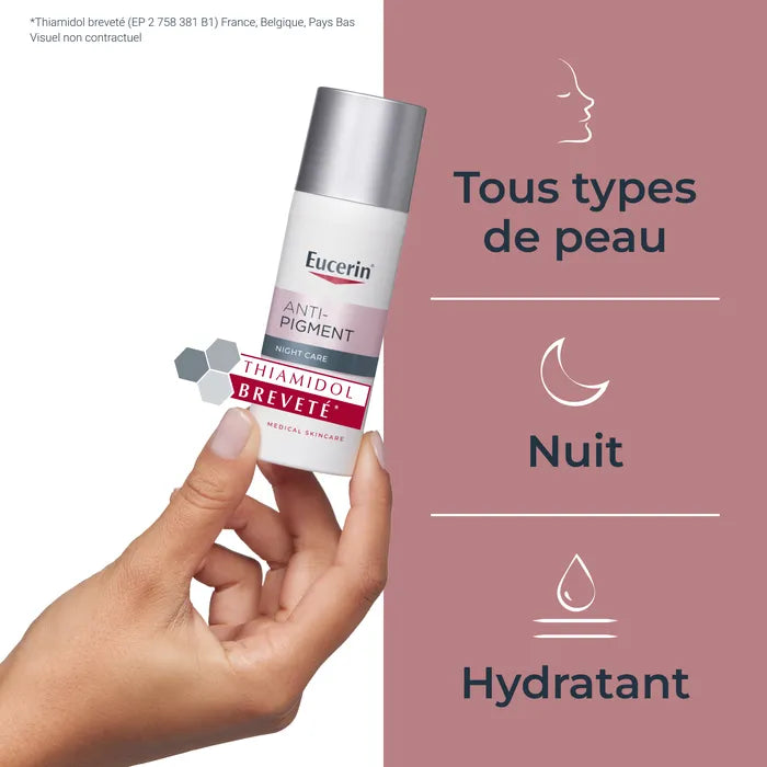 ANTI-PIGMENT - Soin de Nuit - Visage - Tous Types de Peaux, 50ml