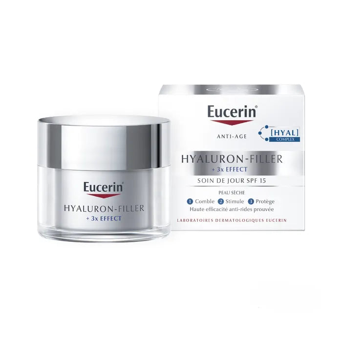 EUCERIN HYALURON-FILLER +3X EFFECT - Soin de Jour SPF15 Anti-Âge - Visage - Peaux Sèches, 50ml