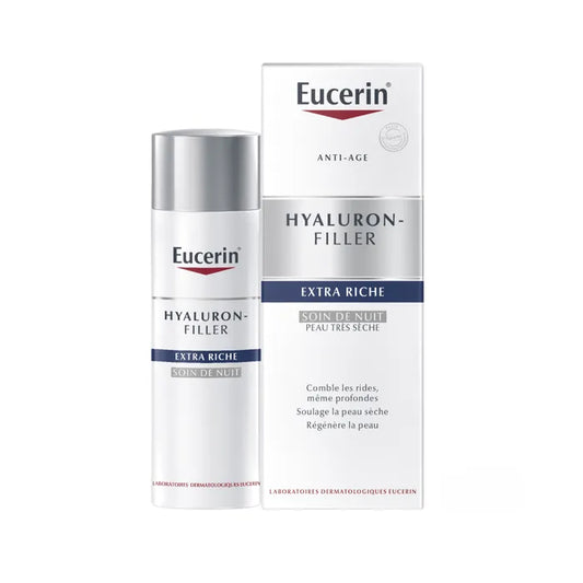 EUCERIN HYALURON-FILLER +3X EFFECT - Soin de Nuit Extra Riche - Visage - Peaux Très Sèches, 50ml