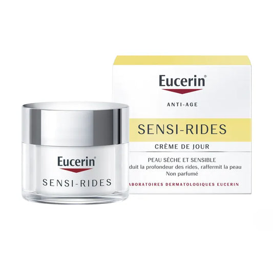 EUCERIN SENSI-RIDES - Crème de Jour Anti-Rides - Visage - Peaux Sèches et Sensibles, 50ml