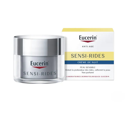 EUCERIN SENSI-RIDES - Crème de Nuit Anti-Rides - Visage - Peaux Sensibles, 50ml
