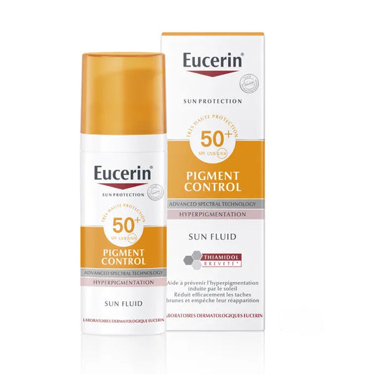 EUCERIN SUN PROTECTION - Pigment Control Fluide Solaire Anti-Taches SPF50+ - Visage - Tous Types de Peaux, 50ml