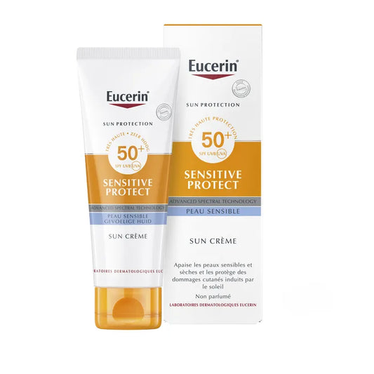 EUCERIN SUN PROTECTION - Sensitive Protect Crème Solaire SPF50+ - Visage - Peaux Sensibles, 50ml