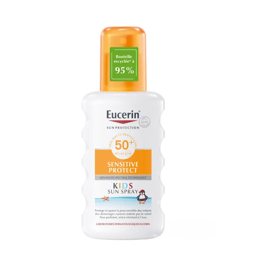 EUCERIN SUN PROTECTION - Sensitive Protect Kids Spray Solaire SPF50+ Sans Parfum - Peaux Sensibles, 200ml
