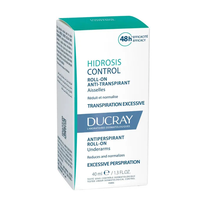 Ducray HIDROSIS CONTROL - Roll-On Anti-Transpirant - Aisselles - Transpiration Excessive, 40ml