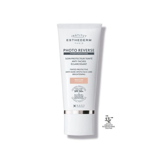 INSTITUT ESTHEDERM SOIN PROTECTEUR ECLAIRCISSANT ANTI-TACHES TEINTE BEIGE CLAIR - TRES HAUTE PROTECTION PHOTO REVERSE SOIN PROTECTEUR ECLAIRCISSANT ANTI-TACHES BEIGE CLAIR 50ml