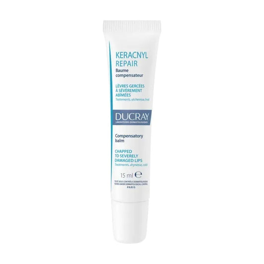 Ducray KERACNYL REPAIR - Baume Compensateur - Lèvres Gercées à Sévèrement Abîmées, 15ml