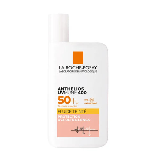 La Roche-Posay ANTHELIOS - SPF50+ Fluide Solaire Teinté avec Parfum Peaux normales à Mixtes, 50ml