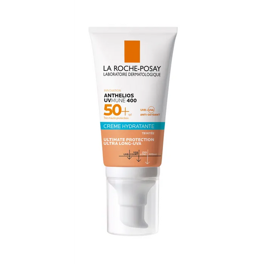 La Roche-Posay ANTHELIOS - SPF50+ Crème Solaire Hydratante Teintée Avec Parfum Très Haute Protection Peaux Sèches, 50ml